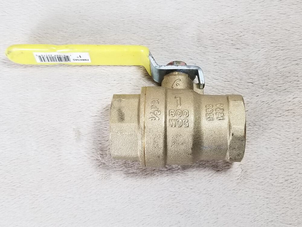 New FNW 1" Brass Ball Valve Full Port Threaded 600 WOG FNW410AG BRS125G Plumbing